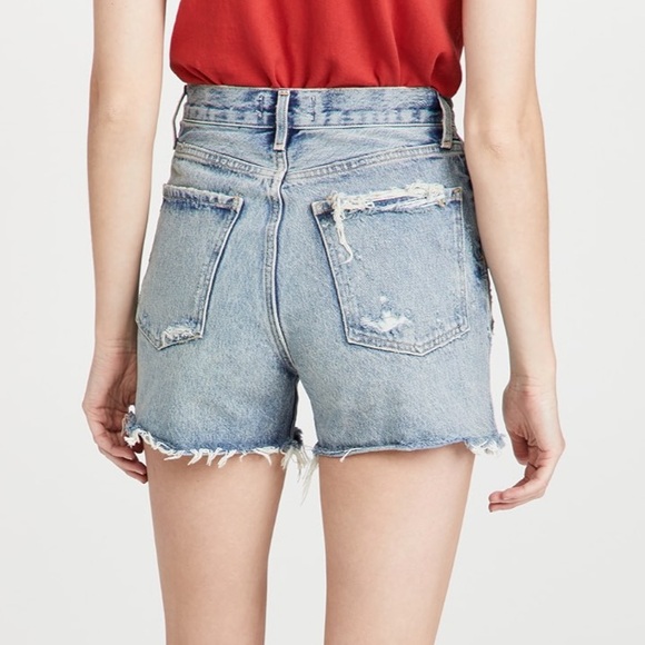 Agolde Dee Ultra High Rise Cutoff Denim Shorts - Picture 2 of 5